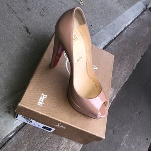 Louboutin peep toe pumps